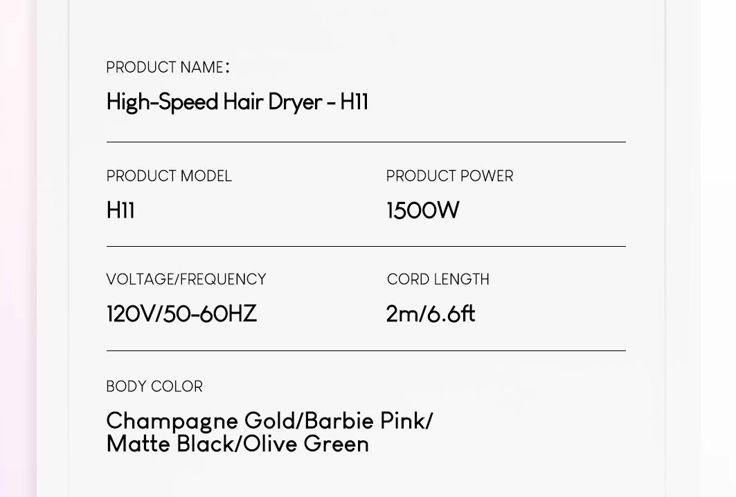 Tideway H11 High-Speed Ionic Hair Dryer Blower, Intelligent Temperature Control with Hot/Cold Settings, Plasma Tech for Scalp Care, Self-Cleaning Blow Dryer, Anti-Static & Frizz Hair Tools, Ideal Gift for Men & Women Tideway H11 High-Speed Ionic Hair Dryer Blower, Intelligent Temperature Control with Hot/Cold Settings, Plasma Tech for Scalp Care, Self-Cleaning Blow Dryer, Anti-Static & Frizz Hair Tools, Ideal Gift for Men & Women