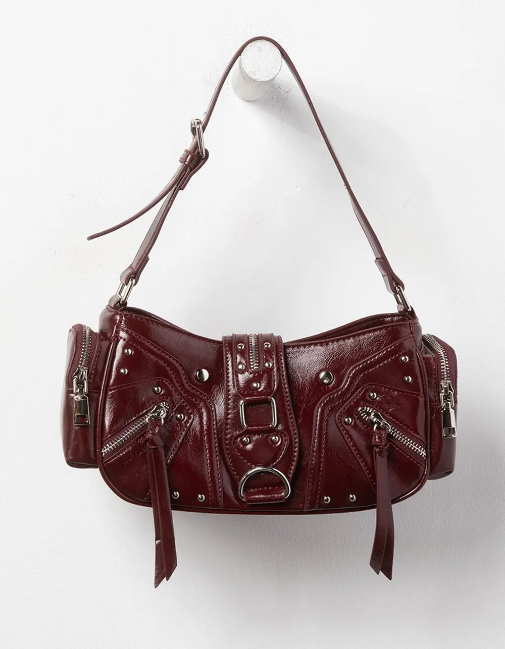 Vero Multi Pocket Shoulder Bag, Burgundy