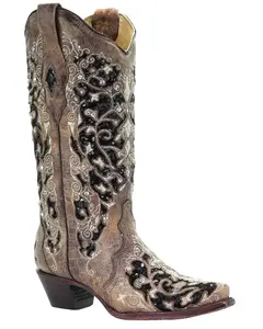 Corral Women's Embroidered Western Boot Snip Toe - A3569