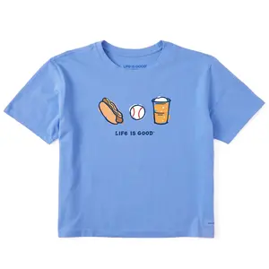 Women's Baseball Trio Short Sleeve Crusher Boxy Tee