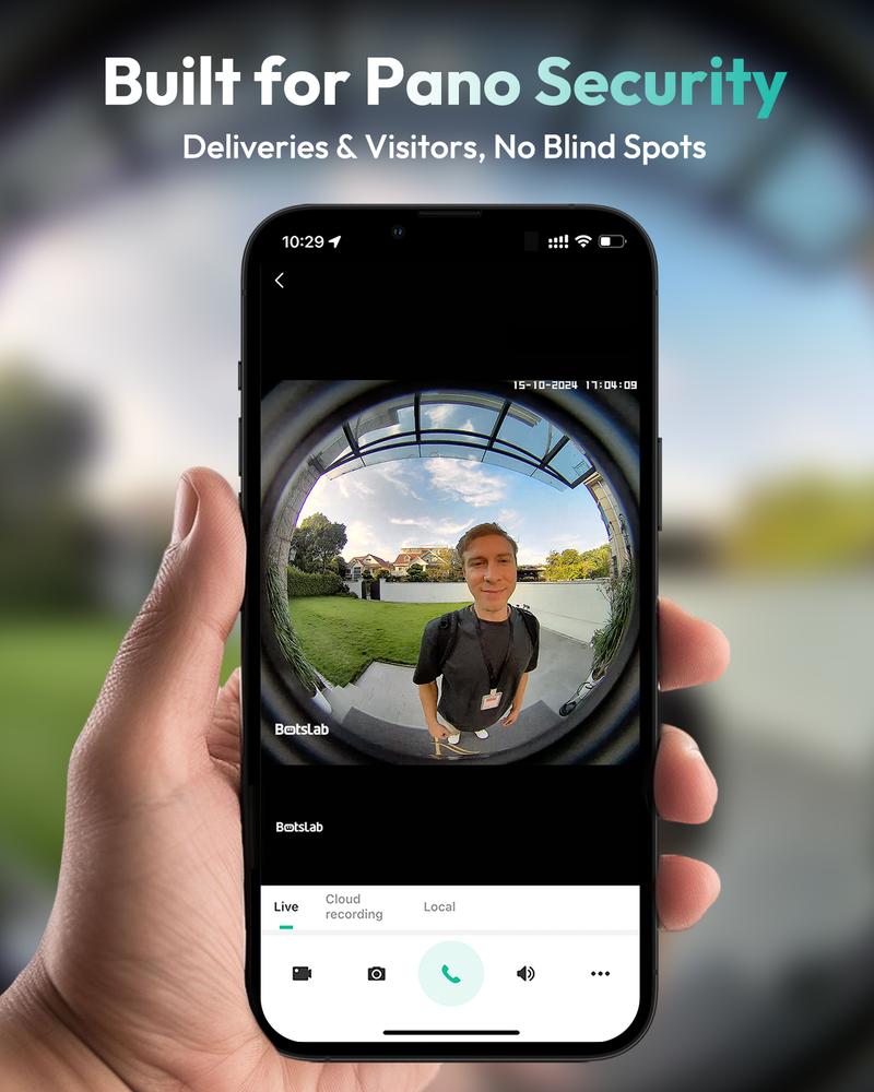 Botslab 2K Doorbell Camera Wireless 180° View 2-Way Audio AI Notifications 5200mAh Battery 2.4Ghz WiFi Secure Storage No Subscriptions Real-Time Communication Botslab 2K Doorbell Camera Wireless 180° View 2-Way Audio AI Notifications 5200mAh Battery 2.4Ghz WiFi Secure Storage No Subscriptions Real-Time Communication