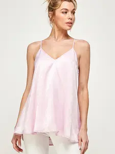 Women's Adjustable Strap Satin Camisole Sleeveless top