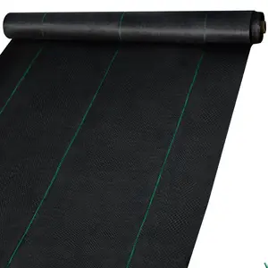 VEVOR 6FT×300FT Premium Weed Barrier Fabric Heavy Duty 2.4OZ,  , Woven Weed Control Fabric, High Permeability Good for Flower Bed, Geotextile Fabric for Underlayment, Polyethylene Ground Cover