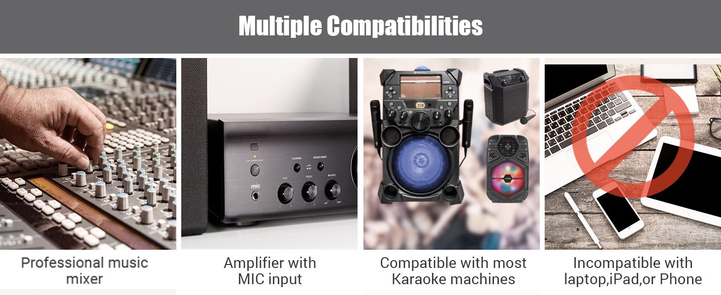 TONOR TW-820 Wireless Microphone System - Metal Dual UHF Cordless Microphones for Home Karaoke, DJ, Wedding, and More with Clear Sound Quality