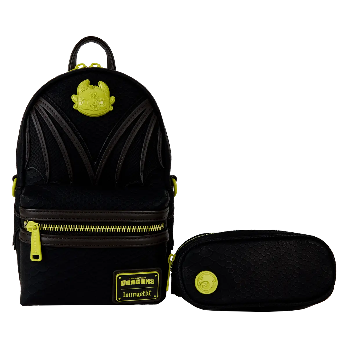 How To Train Your Dragon Night Fury Sling Crossbody Bag With Coin Bag, Polyurethane, Casual Wear