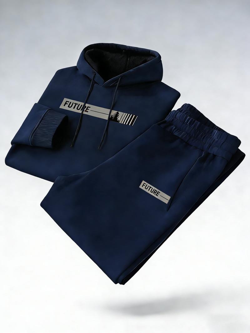 Men's two-piece set, casual round neck long sleeved hooded sweatshirt and sports pants set, suitable for winter and autumn, sports clothing set, sweater hooded sweatshirt, sweatshirt, sports pants, hooded sweatshirt, jogging pants, sweatshirt, pants, hood