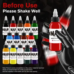 14 Colors Tattoo Ink Set 30ml - Vibrant Active Pigment, Smooth Application for Professional & Beginner Tattoo Artists, Safe Plant-Based Ingredients, Quick Coloring & Fade-Resistant, Perfect for Lining & Shading - Traditional