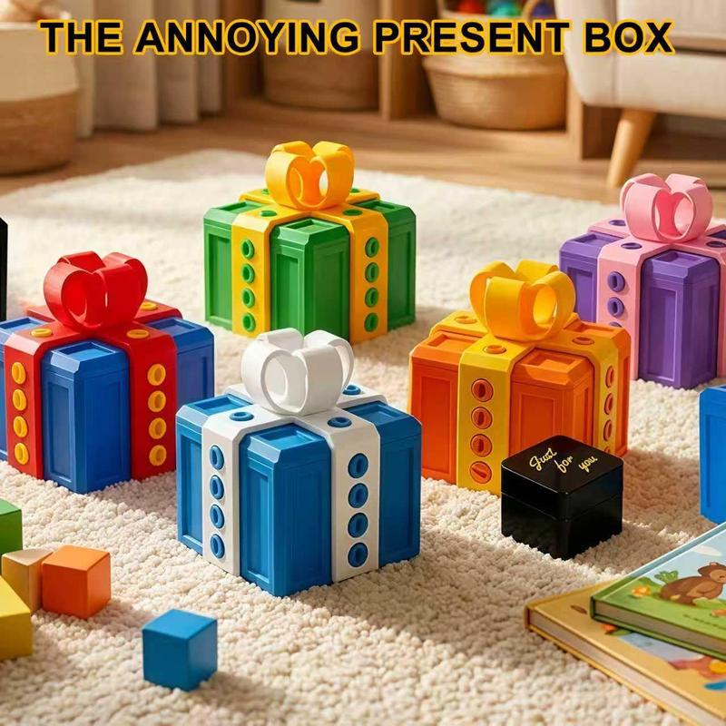 Annoying Gift Box Middle Finger in a Box 3D Printed The Prank Box with Middle Finger Surprise Interactive Geometric Puzzle Novelty Gag Gift for Christmas Birthdays Halloween
