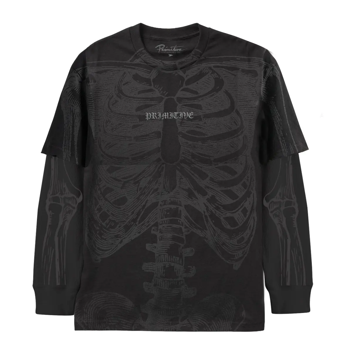 Primitive Skateboarding Men's Boxy L/S T-shirt Frame Twofer