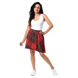c2ccoffee plaid Skater Skirt