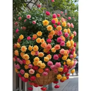 Mixed Climbing Roses Seeds 100pcs Pretty Ornamental Flowers for Indoor Outdoor Planting Rosa Bush Vine Long Lasting Blooms Sun Loving Perennial