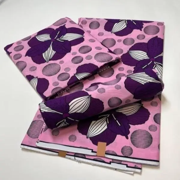New Nigerian African Wax Fabrics, 6 Yards Cotton Print Super Real Wax, Ankara High Quality Original Veritable Super Wax Ankara Material, 6 Yards Each With Unique Designs and Colorful Patterns