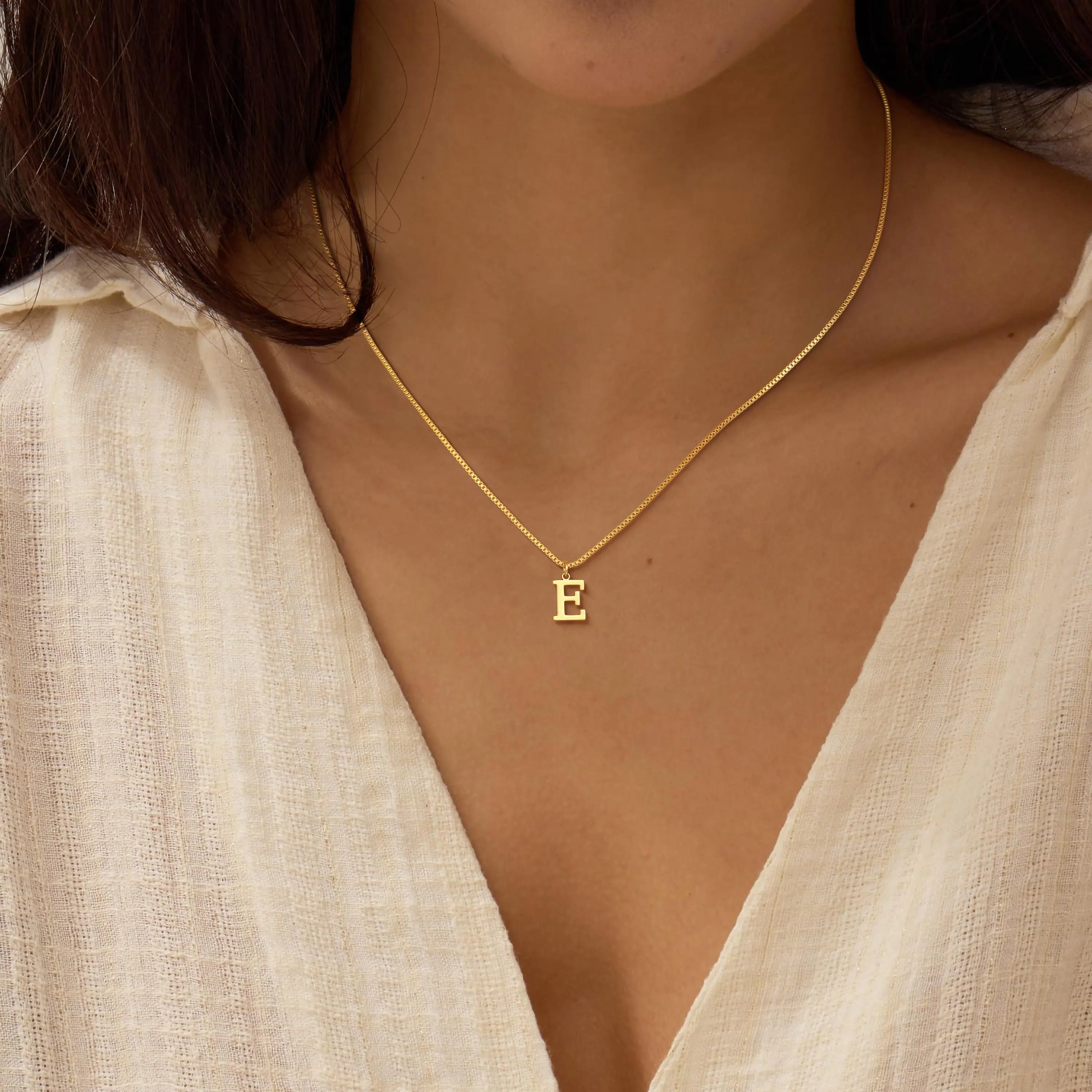 Dearmay Initial Necklace for Women 14K Gold Plated Letter Necklaces Waterproof Tiny A-Z Pendant Cute Personalized Jewelry Gift for Girls