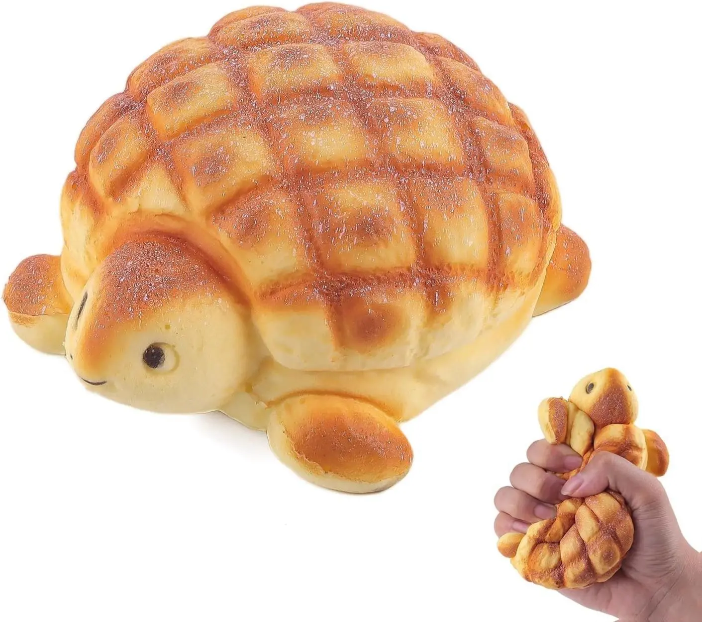 Anboor Slow Rising Squishies Toys for Kids Realistic Food Turtle Bread Food Foam Squishies Animal Stress Relief Cute Giant Squeeze Toy Gift for Kids Parents Partner