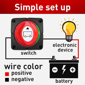 Nilight - 90015A Battery Switch 12-48V Waterproof Heavy Duty Battery Power Cut Master Switch Disconnect Isolator for Car Vehicle RV and Marine Boat (On/Off)