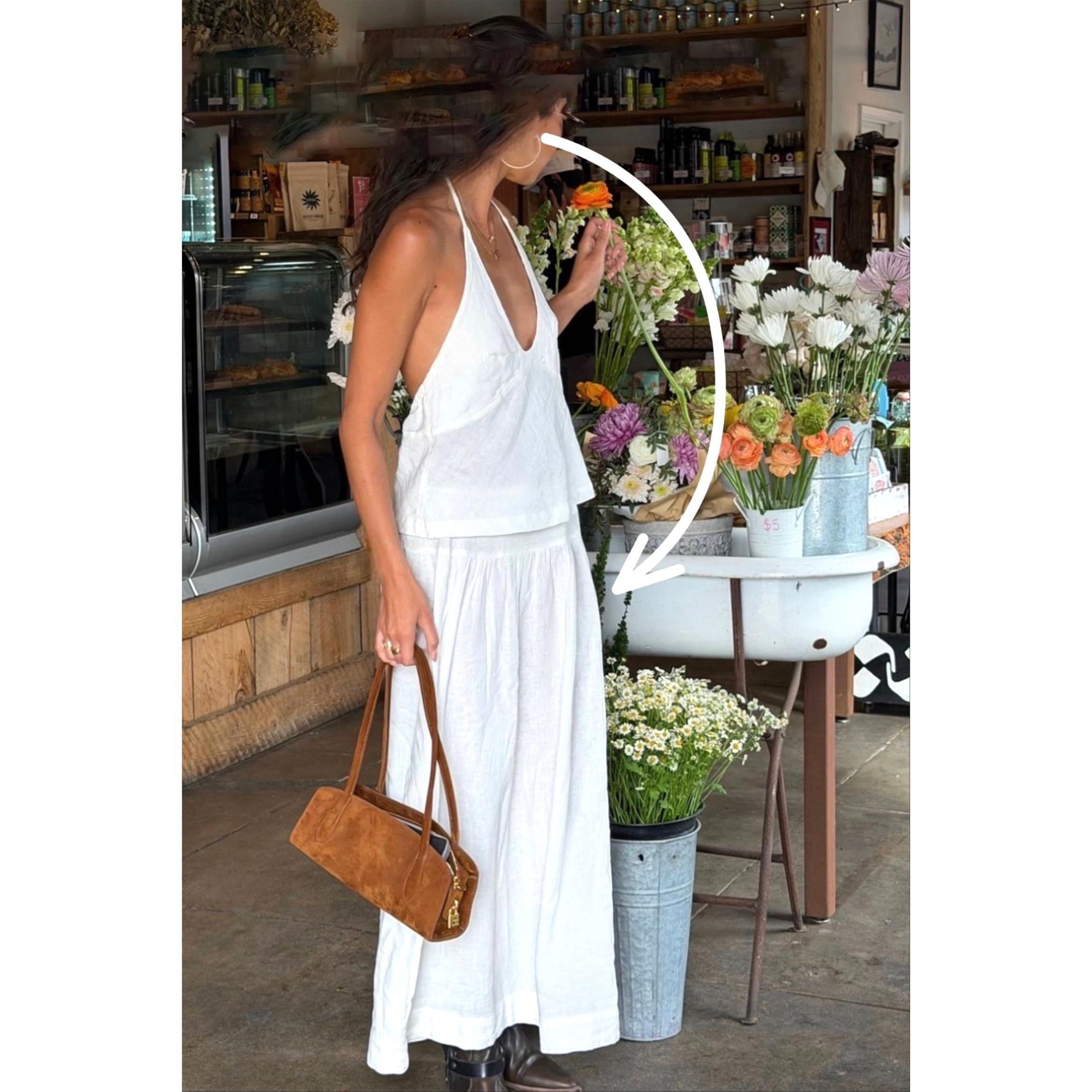 Buenoble Sandshell Linen Skirt Set Women’s 2 Piece Halter Top Flowy Maxi Skirt, Backless Summer Outfit, Beach Vacation Resort Matching Set Buenoble Sandshell Linen Skirt Set Women’s 2 Piece Halter Top Flowy Maxi Skirt, Backless Summer Outfit, Beach Vacation Resort Matching Set