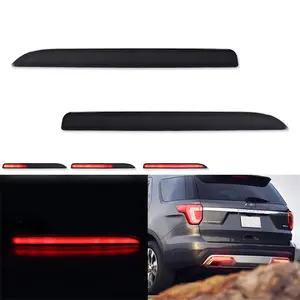 2PCS Smoke Lens Red LED Rear Tail Brake Light Bumper Reflector Turn Signal Fog Lights For Ford Explorer 2016 2017 2018 2019 Replace OEM # FB5Z-15A449-C