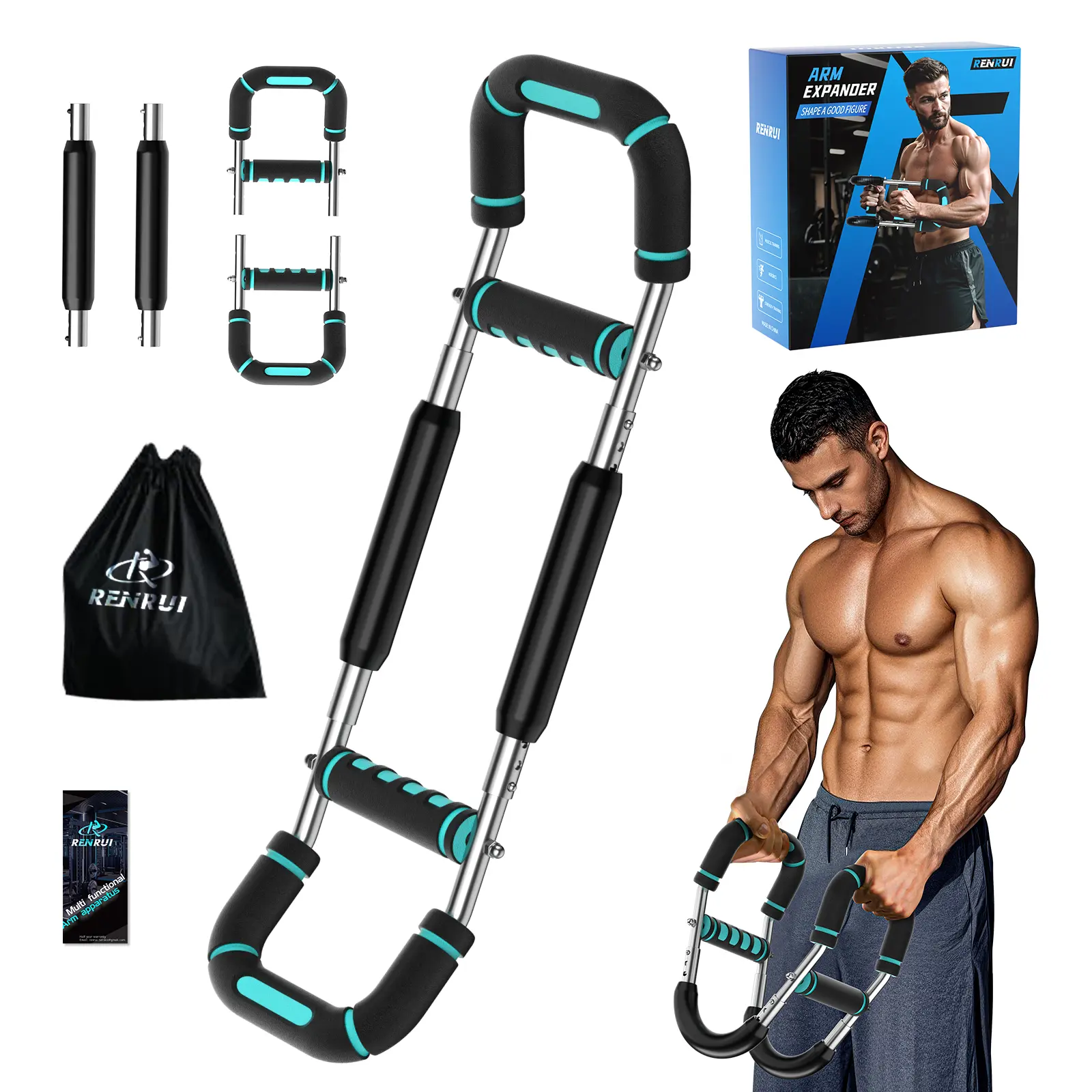 Arm Trainer, Adjustable Chest Workout Equipment for Men & Women, Home Gym Strength Trainer, Muscle Builder & Strength Training for Arms,