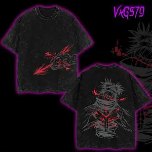 Choso Blood Manipulation JJk Jujutsu Kaisen Anime Manga 2 sided Washed T-shirt Hoodie Streetwear t-shirts Menswear Top Soft