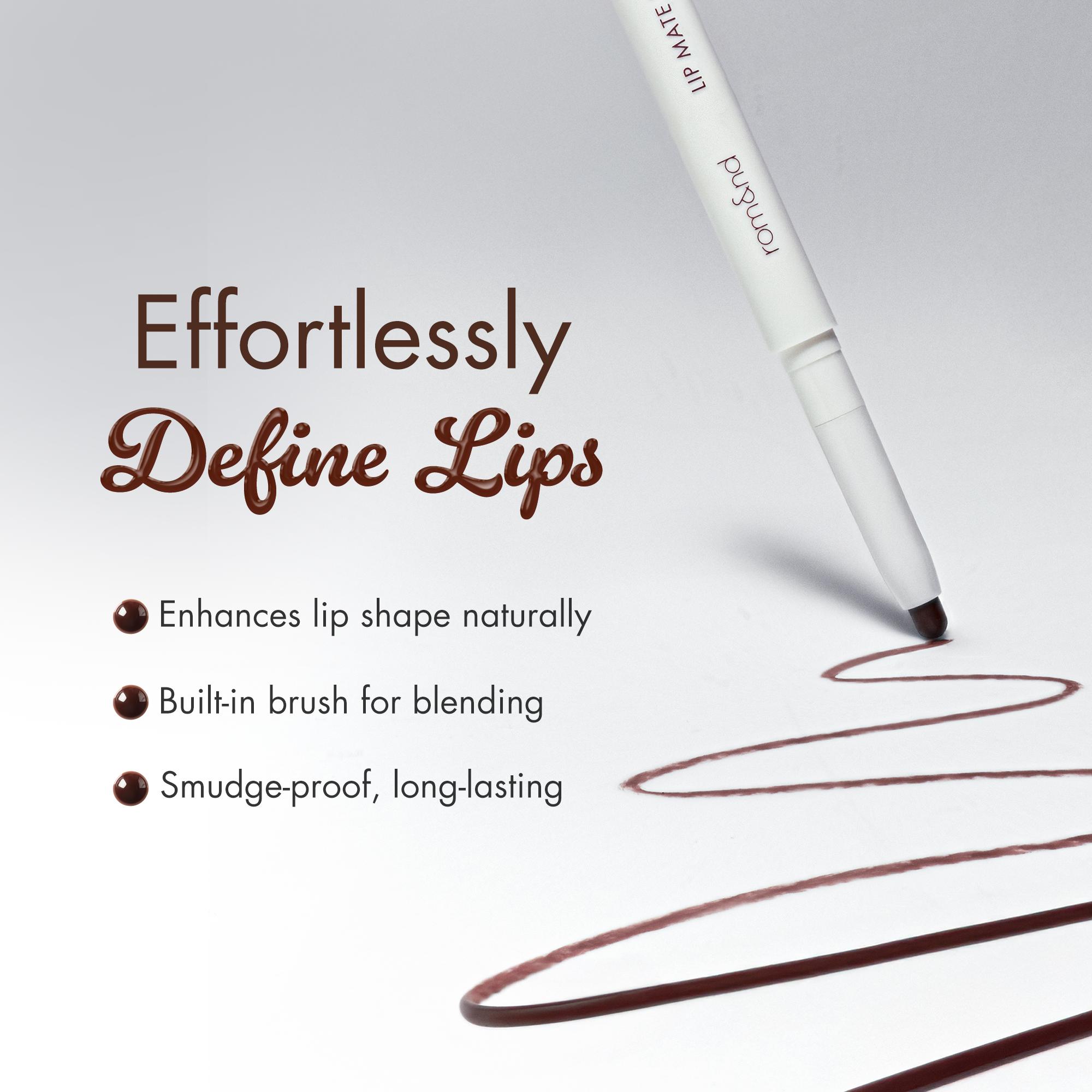 [rom&nd Official Shop] rom&nd Lip Mate Pencil (6 shades 0.5g), Easily Enhance the Shape of Your Lips, Natural Blending