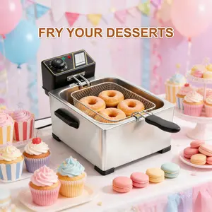 Anti scald handle fryer | Detachable and washable design | Rapid heating and insulation | Dual indicator light safety reminder | Transparent lid visible fryer | Food grade non stick inner liner | Party fast food and family food