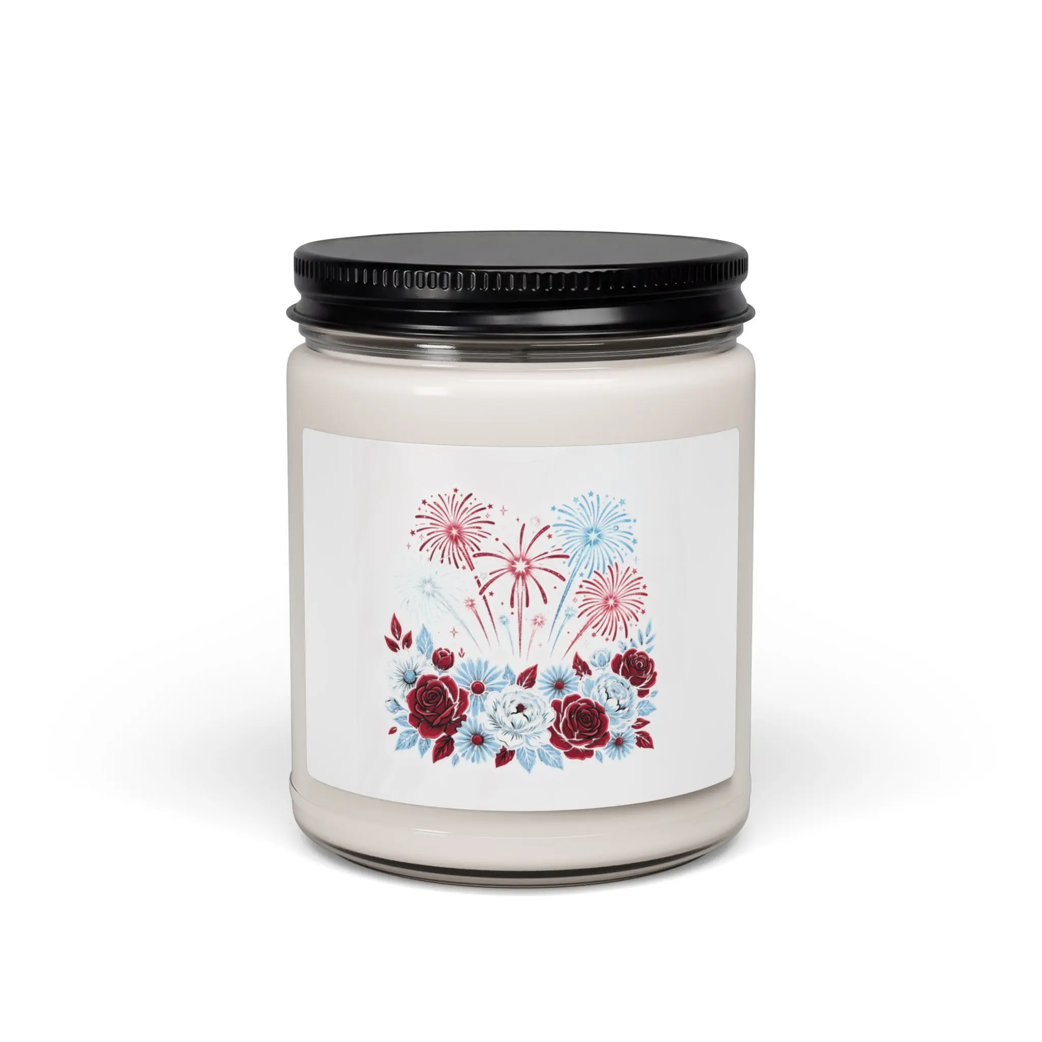 Faith & Freedom Floral Fireworks Candle | patriotic, vintage Americana