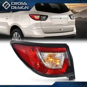 CROSSDESIGN Fit For 13-17 Chevy Traverse LS LT LTZ Tail Light w/ bulbs Red Left Driver Side