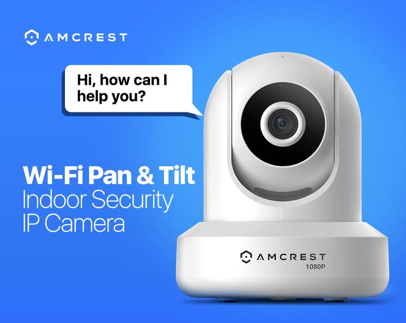 Amcrest HD Pan Tilt Cam - Wired 1080p Pan Tilt Security Camera, 360° for Pets/Monitor/Security System, 2-Way Audio