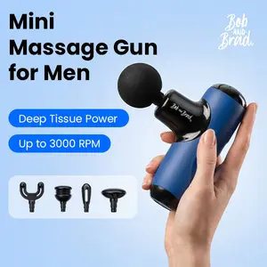 BOB AND BRAD Q2 Smart Mini Massage Gun, Pocket-Sized  Massager Gun with Carry Case, Deep Tissue, Portable Percussion Muscle Massager Gun, Ultra Small & Quiet Muscle Massage Gun, FSA and HSA Eligible
