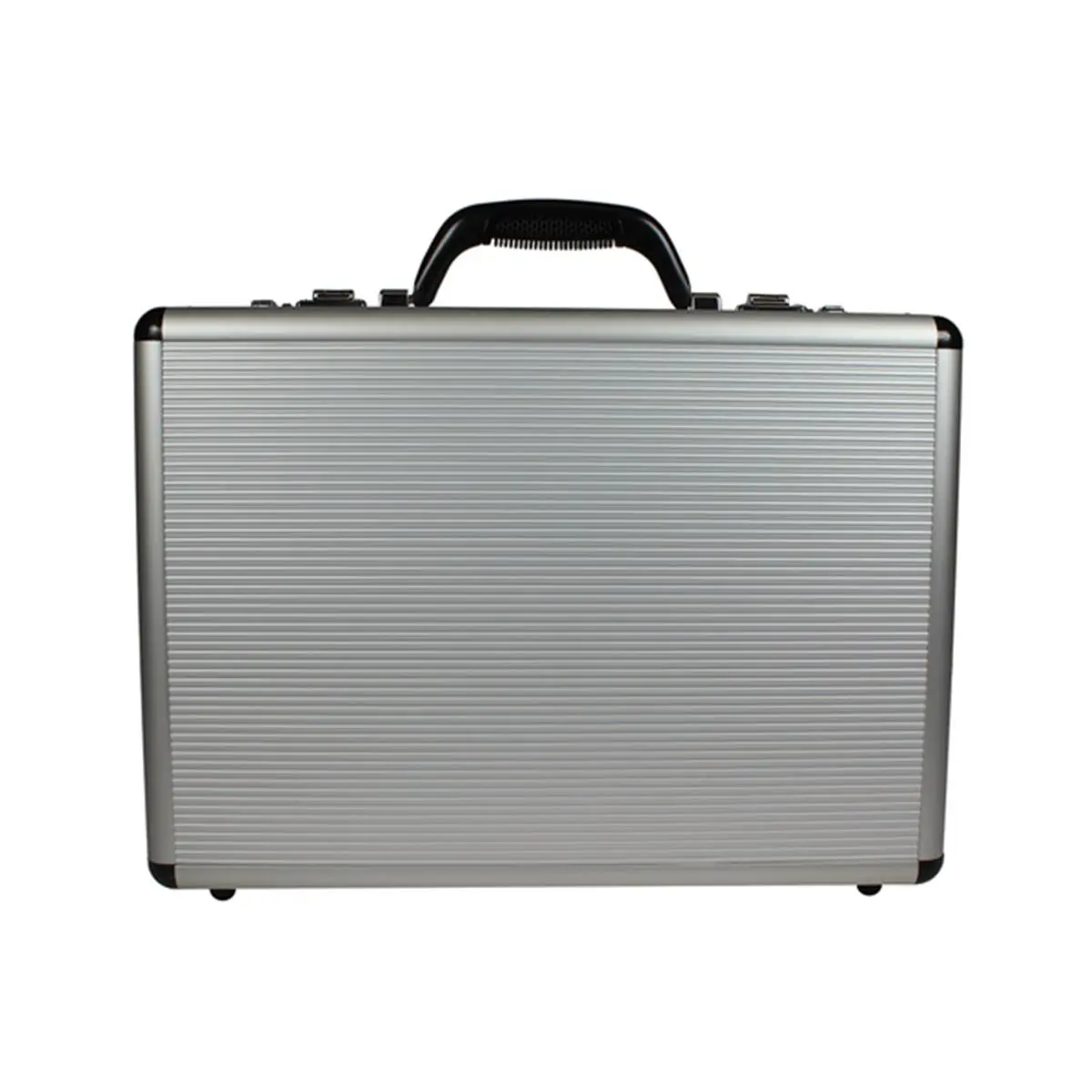 WORLD TRAVELER Fasano Men's Aluminum Attache Briefcase, 4-inch Wide Expandable Business Hard Case with Scratch-Resistant Finish & Triple-Digit Combination Locks, Metal, Extra Strength Hinges, Pen/Pencil Holders, Aluminum Exterior, Ergo Handle, Expandable,