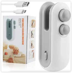 Mini snack bag sealing machine,2 in 1 heat USB rechargeable snack bag selaer,plastic bag resealing machine, keep food fresh. Portable Sealer Picnics,plastic Electric bag sealers, keep food fresh. storage