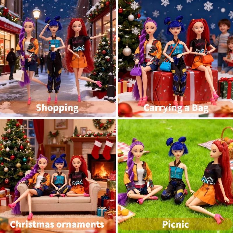 【New Year Gift】Kpop Dolls Music-Playing Demon Slayer Figure - 11.5 Inch 12-Joint Solid Body Real Version with Theme Song Sound Effect, Perfect Gift for Collectors