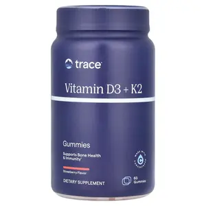 Trace Vitamin D3 + K2 Gummies, Strawberry, 60 Gummies