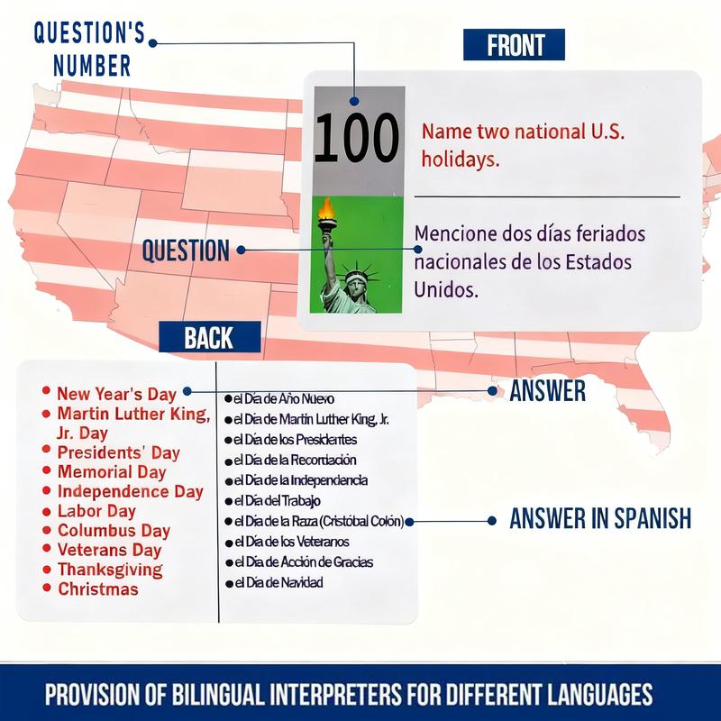 U.S Citizenship Flash Cards 2025 -English/Spanish,Naturalization Study Guide with 100 US Civics Questions & Answers, US Civics Test Flash Cards Combo Set, Set with Bilingual Booklet Flashcards college school supplies