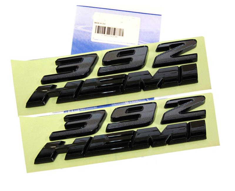 392 Side Emblem Badge Set Fits Dodge Challenger Charger Replacement (Black/Red) 2-Pack