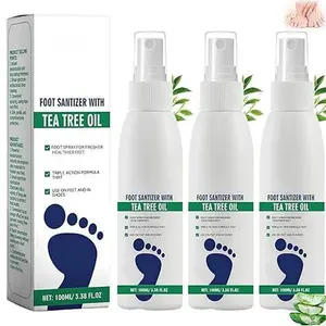 Foot Spray with Tea Tree Oil, Foot Care Dry Feet Plantar Moisturizing Deodorant, Advanced Foot and Nail Spray，Athlete's Foot Treatment & Fast-Acting Itch Relief