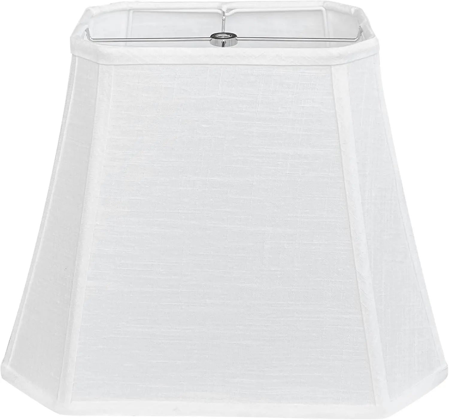 Rectangle Lamp Shade (6 x 9)" x (11 x 14)" x 10.5" White Linen Bell Cut Corner Lamp Shade for Table Lamp and Floor Lamp Minimalist-style replacement lampshades