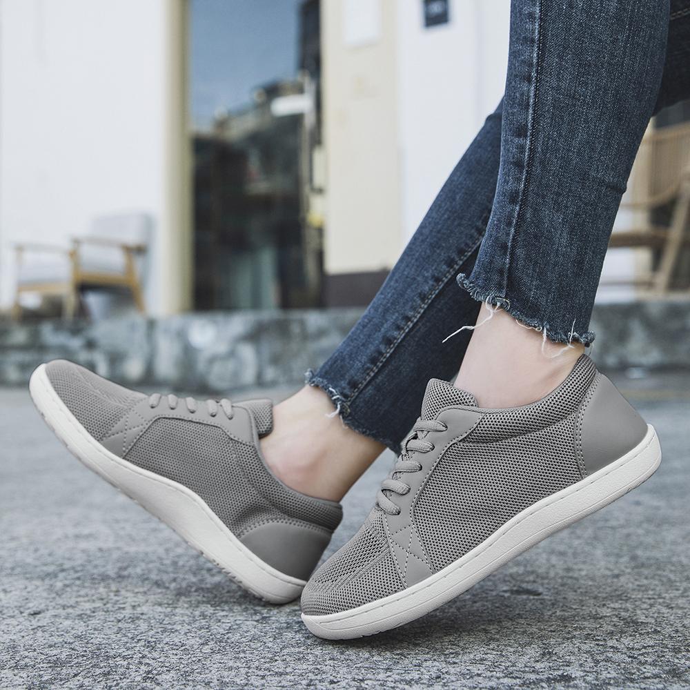 Women's Barefoot Style Slip On Sneakers with Wide Toe Box Zero Drop Sole Non Slip Lightweight Breathable Fabric Low Top Casual Trainers Perfect for Beach Outdoor Activities Walking Running