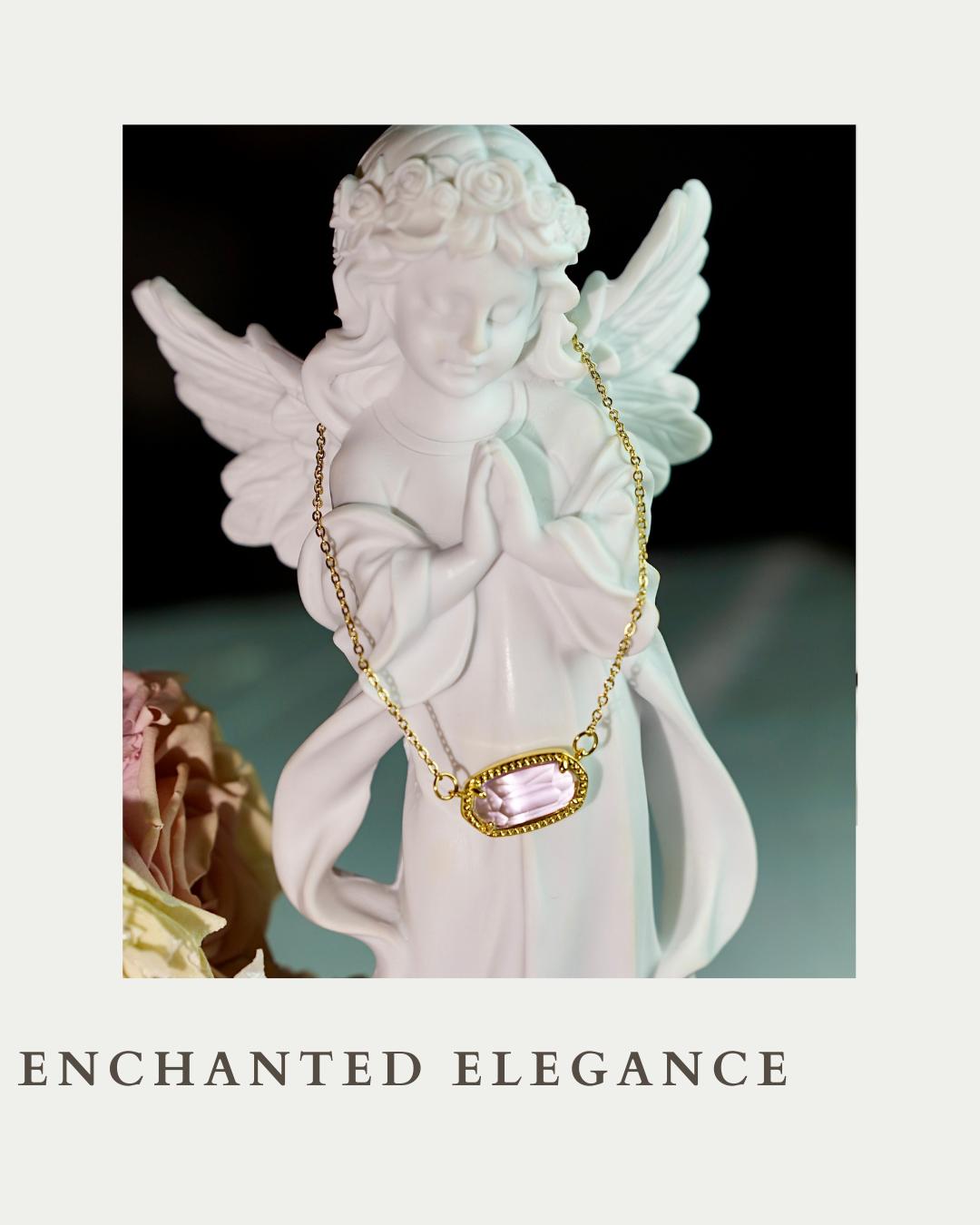 [Happy Mother's Day]Carnation Enchanted Amethyst Necklace, 14k plated gold and selected natural amethyst crystal