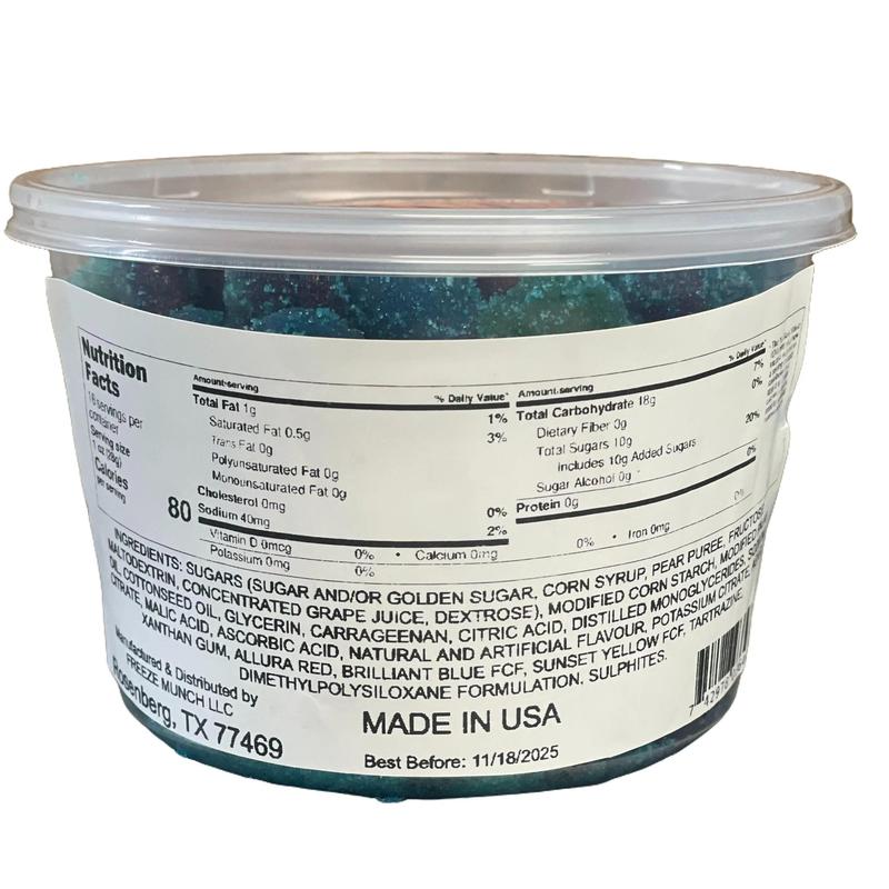 Sour Blue Razz Viral Gushers Gummy Sweet & Sour Blue Raspberry Flavor Tangy Candy Bonbon Snack Dulce