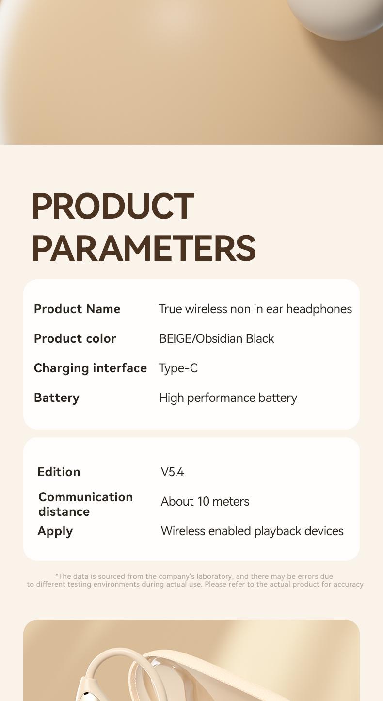 Acer OHR515 Wireless Earbuds,Open-ear Design Wireless Earphone, LongBattery Life Earbuds for Sports, Touch ControlEarbuds,Audio Headset Electronic ear headphone Digital Bluetooth openearearbuds Loudspeaker Black wireless headphones wired earphones