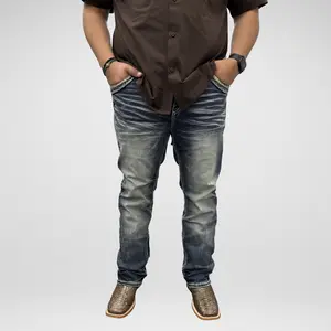 Men's Rock in L.A. Slim Straight Boot Denim (R-373)