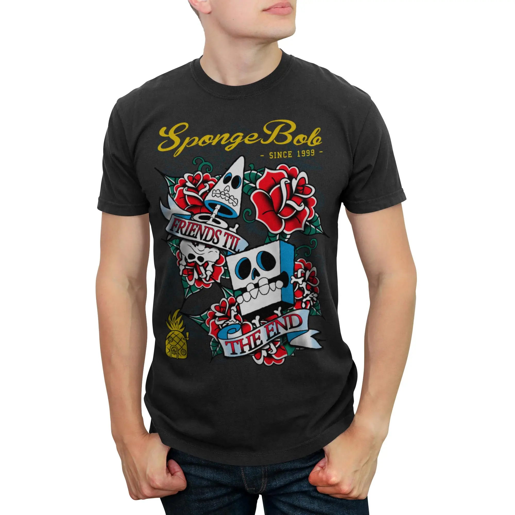 Mens SpongeBob SquarePants Friends Til the End T Shirt