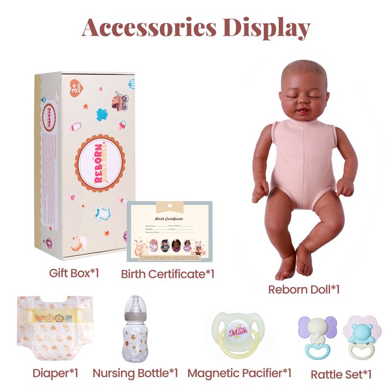 BABESIDE Lifelike Reborn Baby Dolls Black Girl Callie - 20 - Inch Soft Body Realistic Newborn Baby Doll Poseable Limbs Real Life Baby Dolls with Clothes and Toy Gift for Kids Age 3+ Rebornbabydoll BABESIDE Lifelike Reborn Baby Dolls Black Girl Callie - 20 - Inch Soft Body Realistic Newborn Baby Doll Poseable Limbs Real Life Baby Dolls with Clothes and Toy Gift for Kids Age 3+ Rebornbabydoll