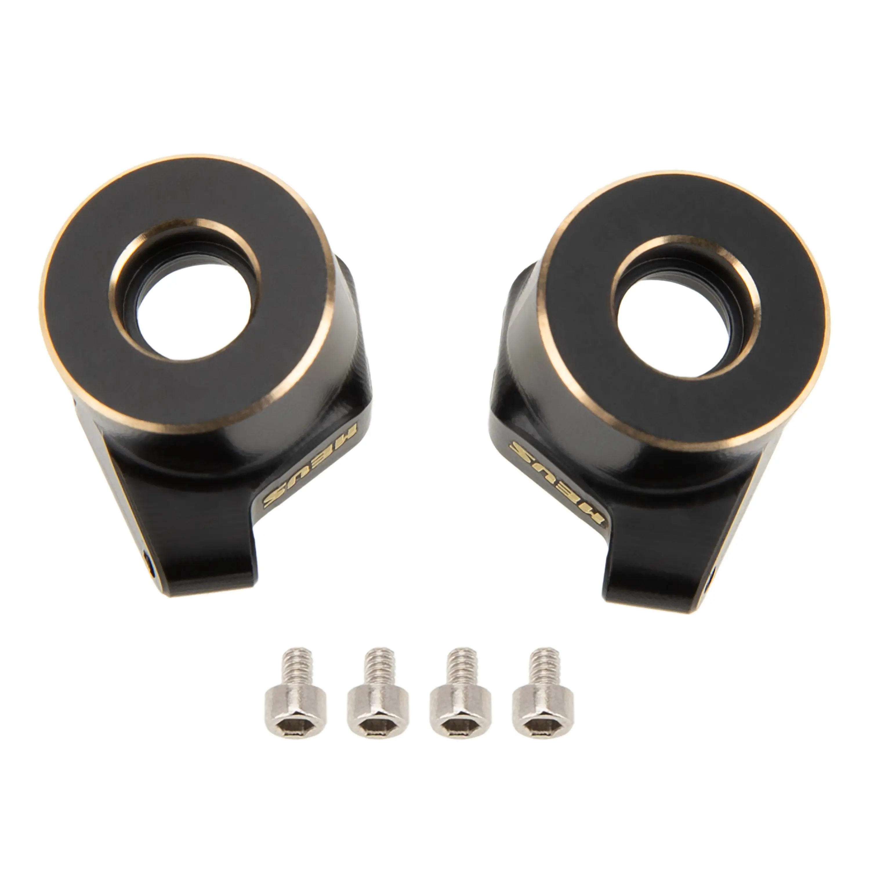 MEUS RACING 6g Each Brass Steering Knuckles - High-Hardness Upgrade Parts for Axial SCX30 1/30 RC Crawler, Boosts Durability, Better Steering Performance, Better Stability, Crawling Performance (2pc)