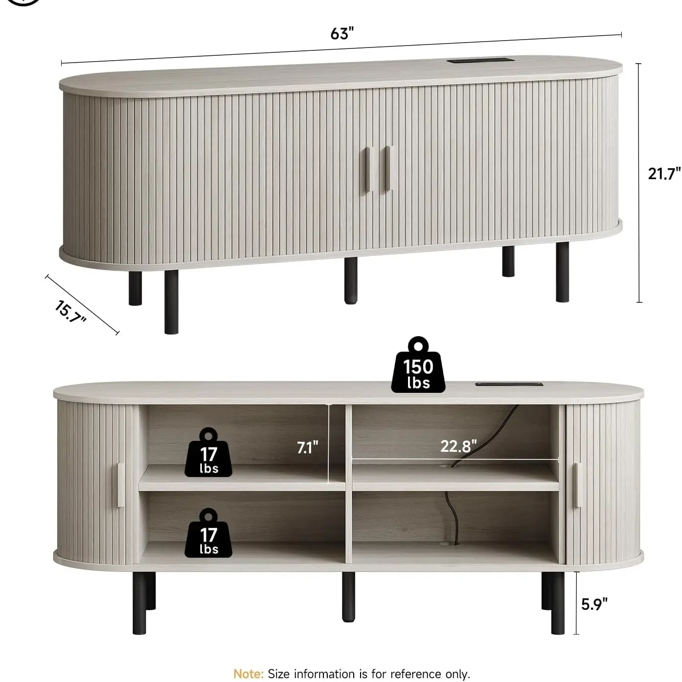 63" Style A-Natural White