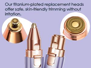 VG VOGCREST 2in1 Rechargeable Eyebrow Trimmer & Facial Hair Remover with LED Light - Painless Precision Shaver for Face, Lips, and Body - Comfort