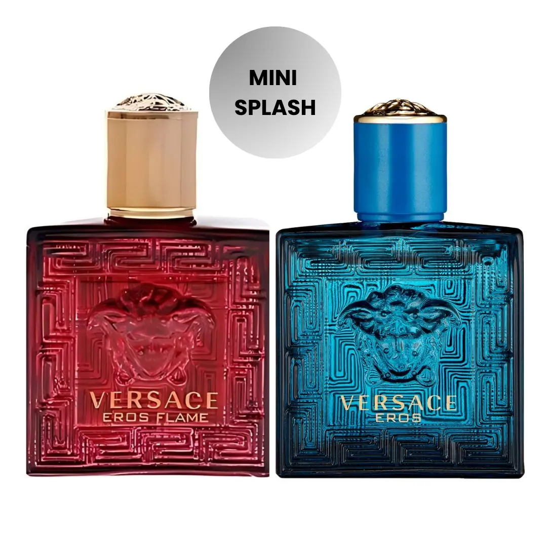 [2 PACK] Versace Mini Splash Colognes for Men (0.17 oz / 5 ml each)