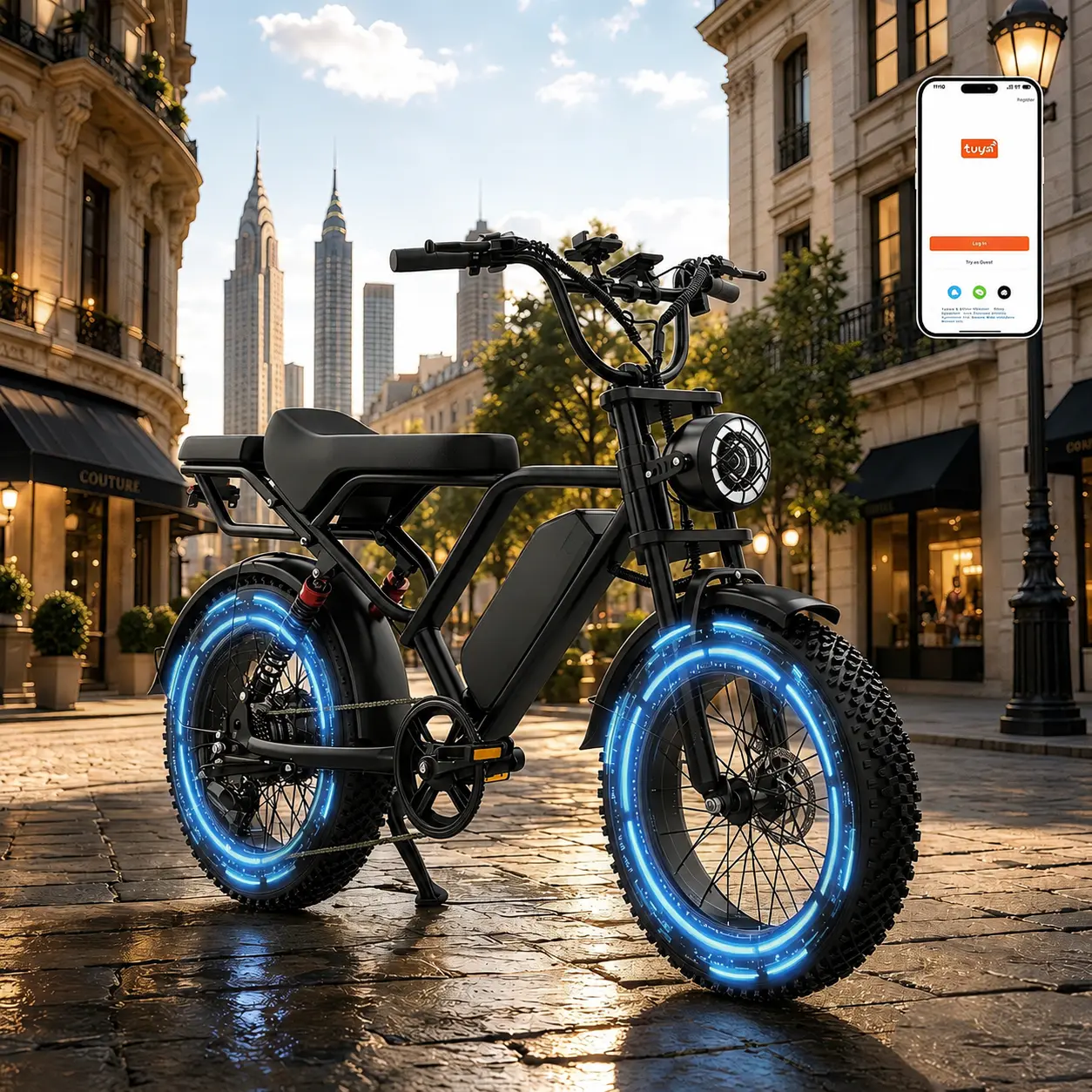 Adult 20-Inch Commuter Bicycle - 48V 20Ah Batt., 750W Motor, Dual Disc Brakes, Black Rubber Grips, Pneumatic Tires, Adults Commuter Ebike for Daily Commute, Ebikes, Urban Cycling