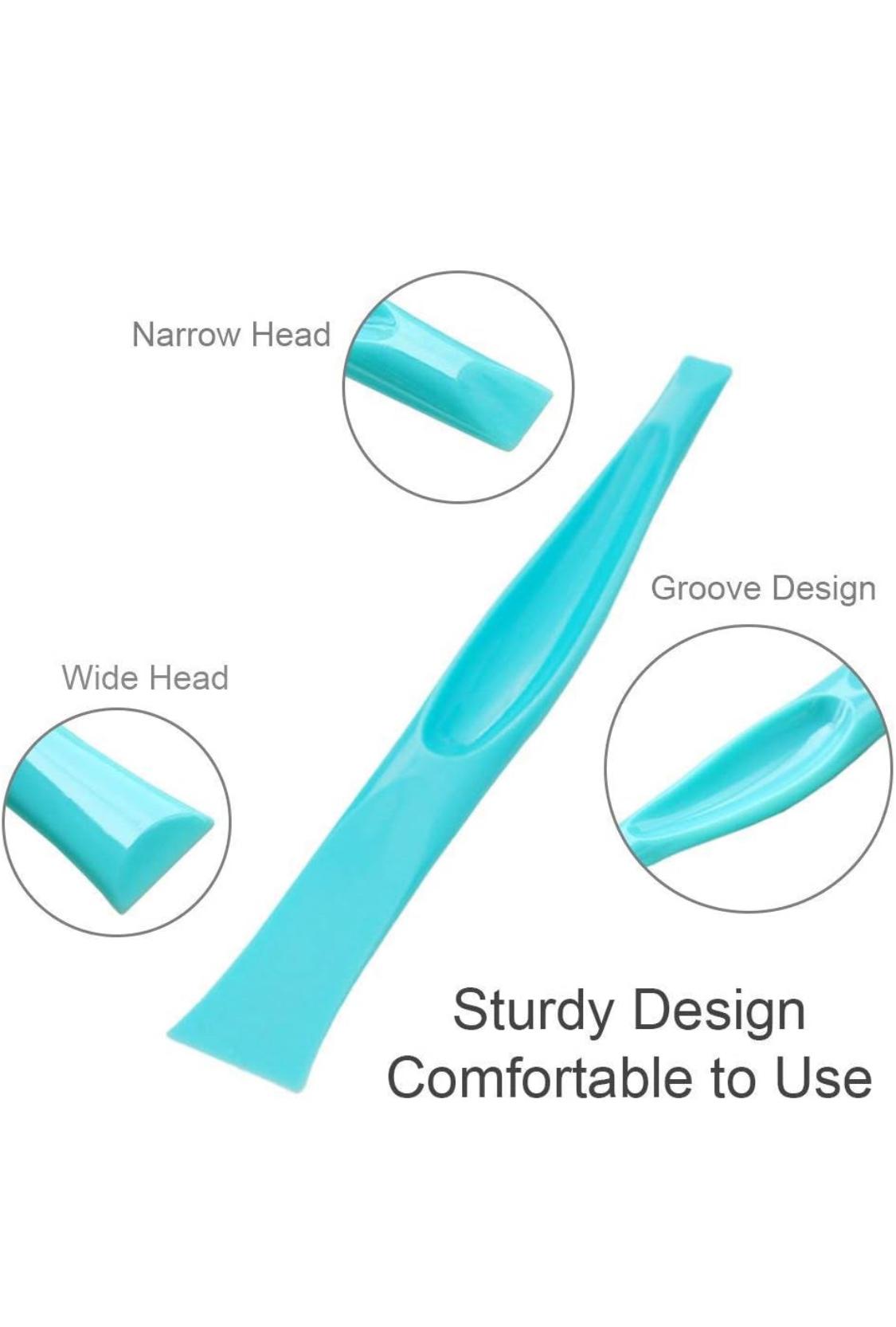 Cleaning Scraper Tool Kitchen Plastic Scraper Multipurpose Stiff Grill Scraper Scratch Free Cleaning Tool Can Opener Sticker Scraper Label Remover Gum Scraper Bottle Opener Lottery ticket scratcher – 3 PCS